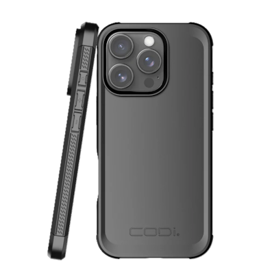 CODi Aegis Rugged Phone Case for iPhone 16 Pro, Shock Absorbing, Black (I16_PRO_RGD_BLK)