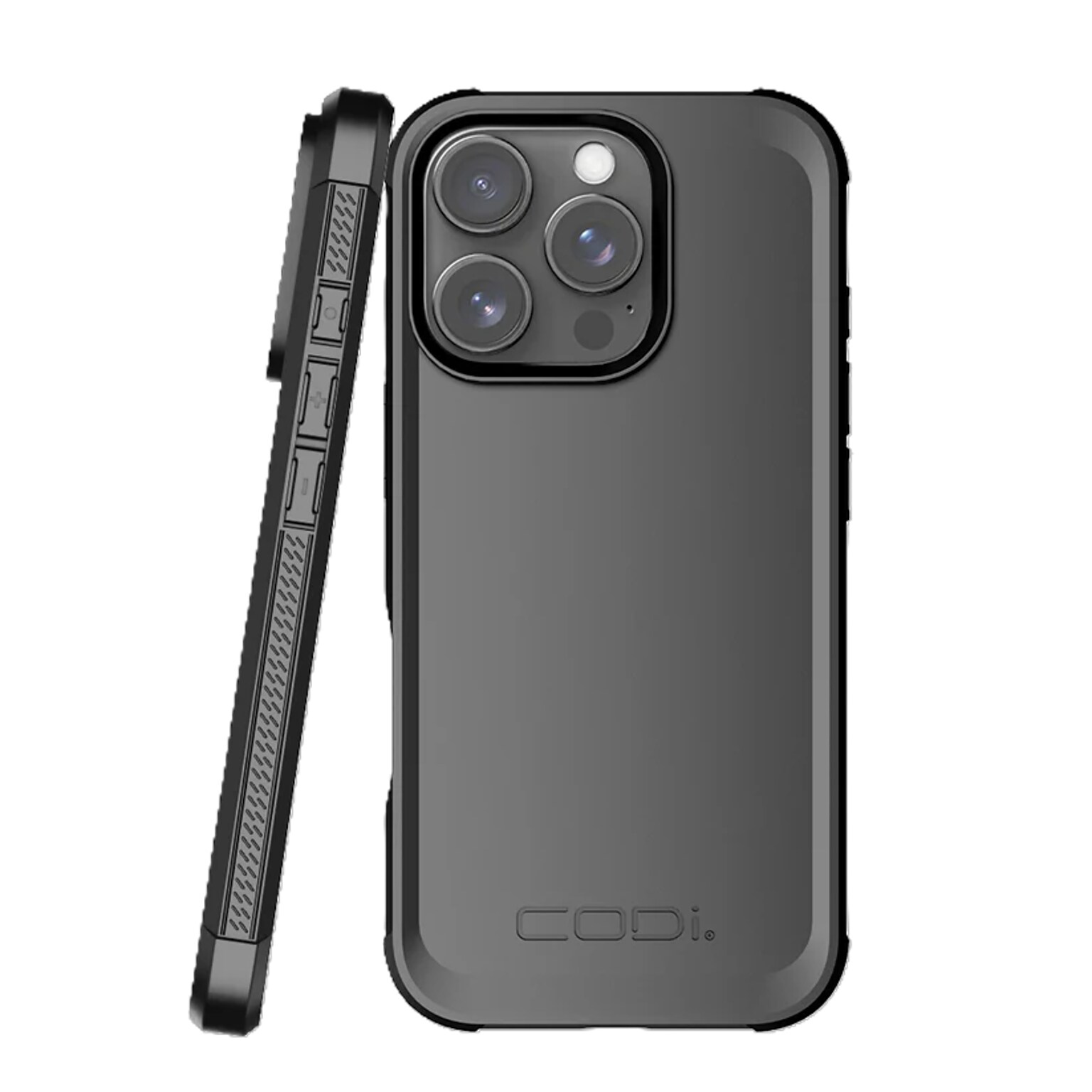 CODi Aegis Rugged Phone Case for iPhone 16 Pro, Shock Absorbing, Black (I16_PRO_RGD_BLK)