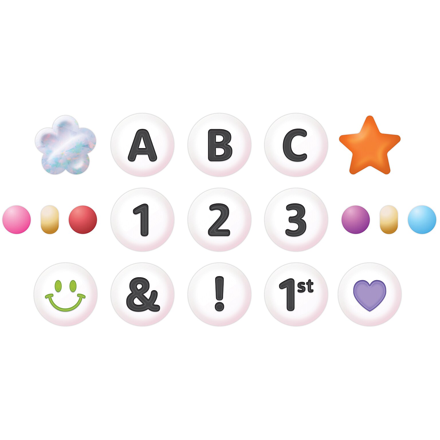 Teacher Created Resources Friendship Beads Circle Letters, Multicolored, 440/Pack (TCR6622)