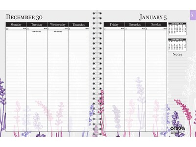 2025 House of Doolittle Wild Flower 8.5 x 11 Weekly & Monthly Planner, Paperboard Cover, Multicolo