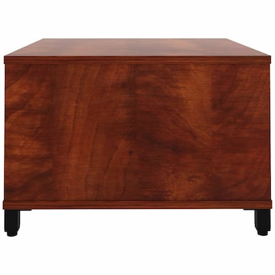 Lorell 24"W x 24"D Laminate Square Reception Table with Storage, Cherry (LLR69201)