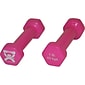 Cando® Vinyl Coated Cast Iron Dumbbells; Pink, 1 lb., Pair