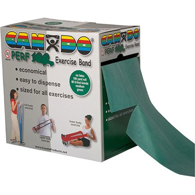 Cando® Latex-Free Perf 100™ Exercise Band; Medium, Green