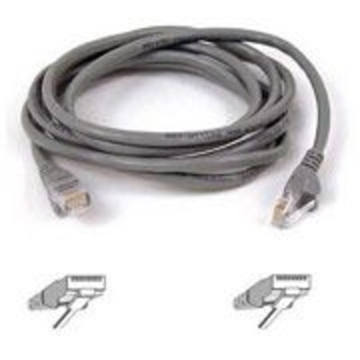 Belkin High-Performance Cat6 Patch Cable, Snagless Molded, RJ-45, Gray, 10L