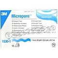 3M™ Micropore™ Surgical Tapes; Paper, 1 x 10 yds, 12 Rolls/Box