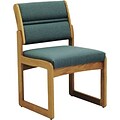 Dakota Wave by Wooden Mallet Deluxe Fabric Collection; Sled Base Armless Chair