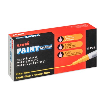 uni PAINT PX-21 Oil-Based Paint Marker, Fine Line, Yellow (63705)