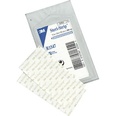 3M™ Steri-Strip™ Adhesive Skin Closures; Reinforced, 1/2 x 4, 6 Strips/Envelope, 1200/Case