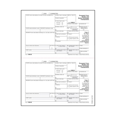 1099 B Brokerage; Payer/State Copy C