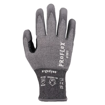Ergodyne ProFlex 7071 PU Coated Cut-Resistant Gloves, ANSI A7, Gray, Large, 1 Pair (18074)