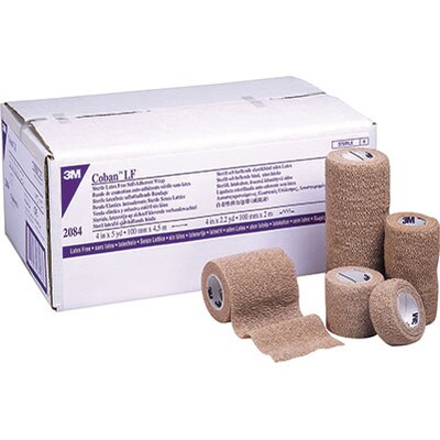 3M™ Coban™ Self-Adherent Wrap; 4 x 5 yds, Latex Free, Tan, Sterile