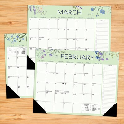 2026 Willow Creek Wildflowers 22 x 17 Monthly Desk Pad Calendar (57308)