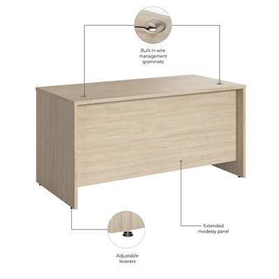 Bush Business Furniture Studio C 60"W Office Desk, Natural Elm (SCD260NE)