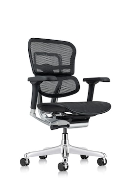 Eurotech Ergohuman Gen2 Mid-Back Mesh Office Chair, Black (ME8ERGLO-GEN2-B)