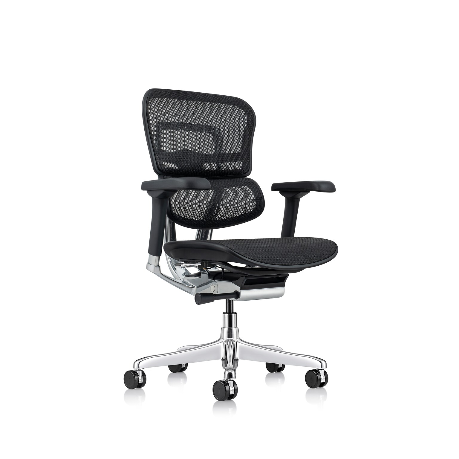 Eurotech Ergohuman Gen2 Mid-Back Mesh Office Chair, Black (ME8ERGLO-GEN2-B)