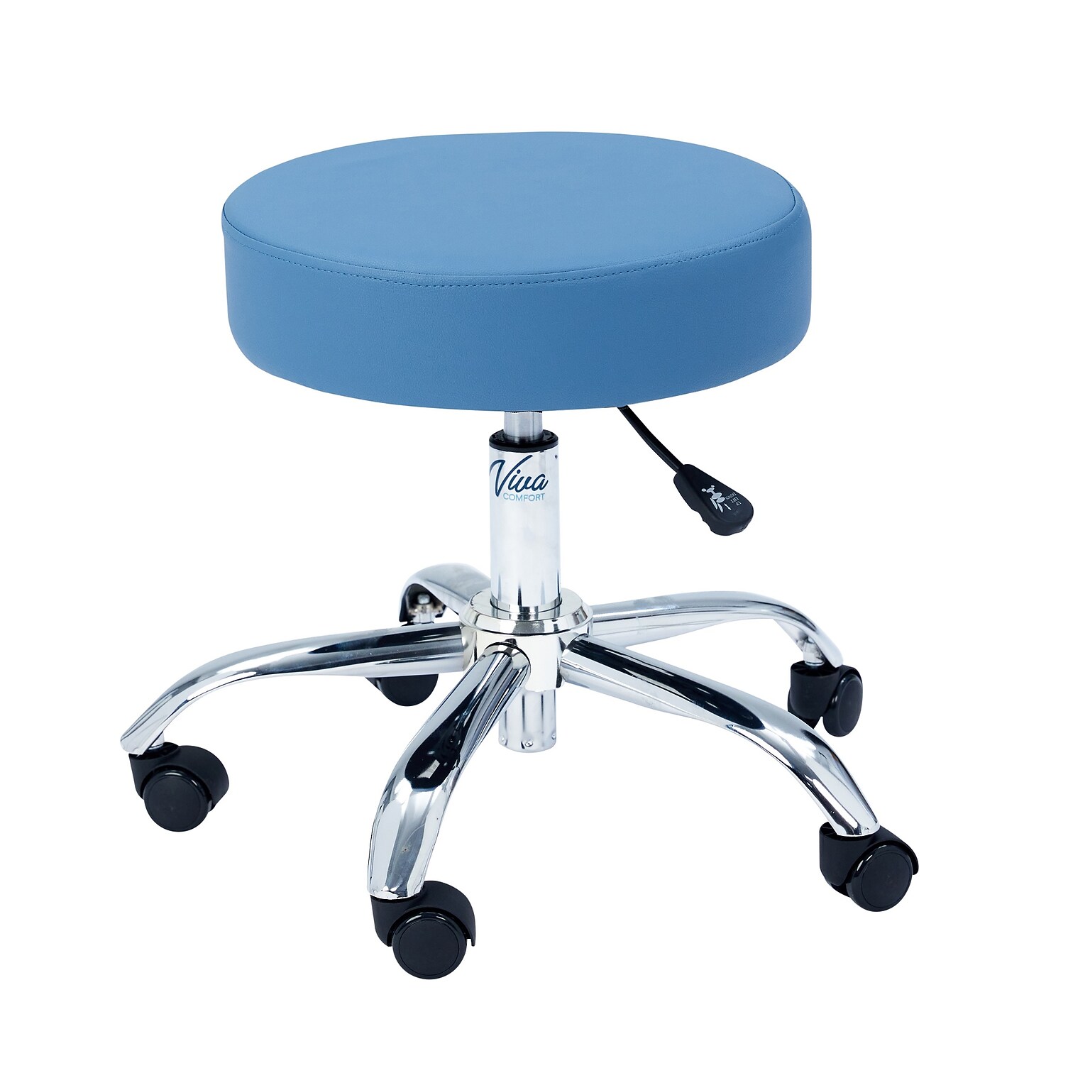 Viva Comfort Armless Vinyl Medical and Lab Stool, Blue (ADI910-01-BLU-MK)