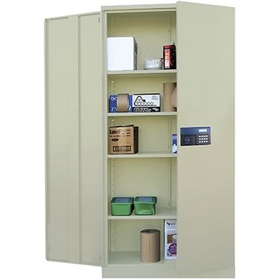 Sandusky® Steel Storage Cabinet; Non-Assembled, 78Hx36Wx24D, Putty