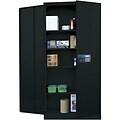 Sandusky® Steel Storage Cabinet; Non-Assembled, 72Hx36Wx18D, Black