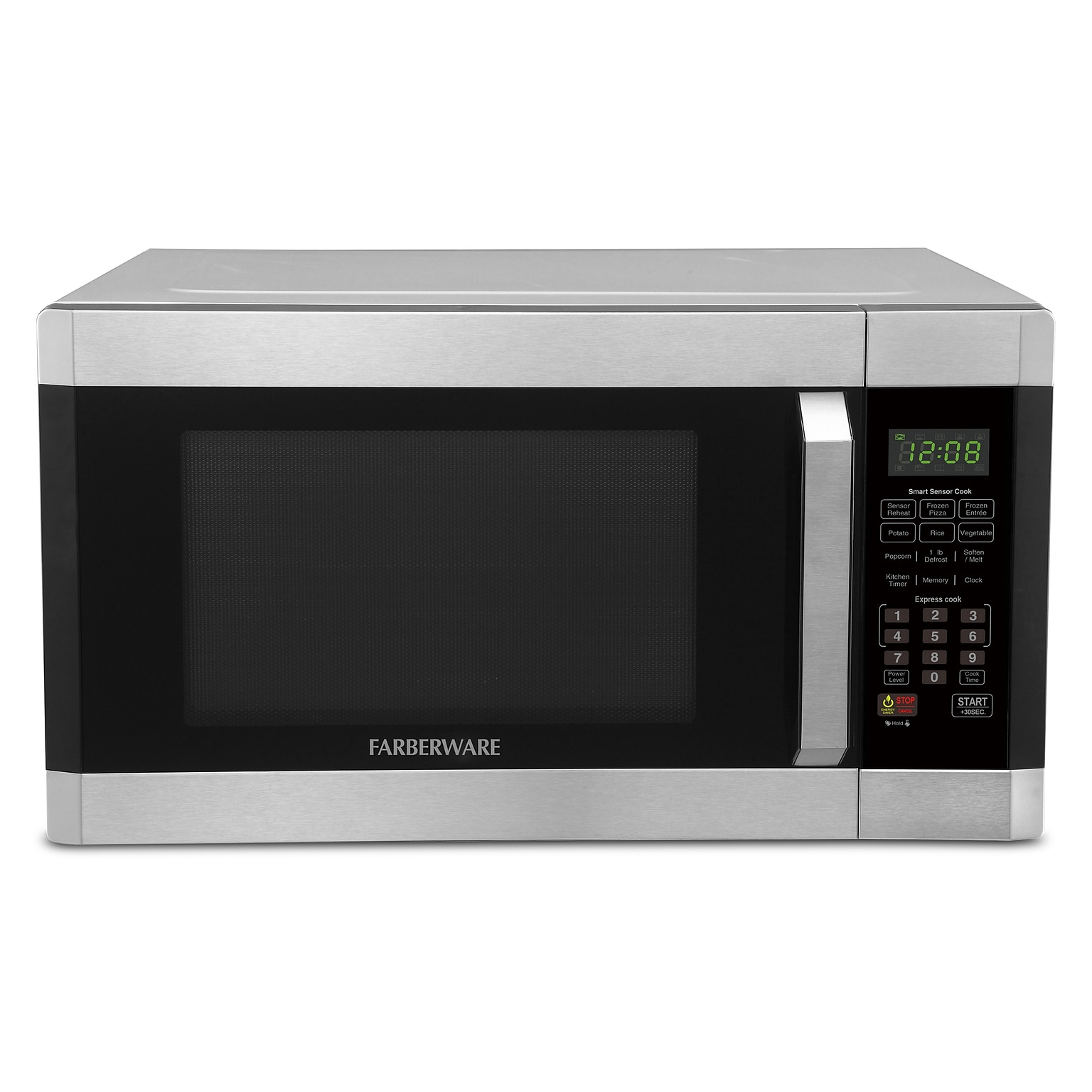 Farberware Professional 1.6 Cu. Ft. Countertop Microwave, Stainless Steel with Platinum (FMO16AHTPLB)