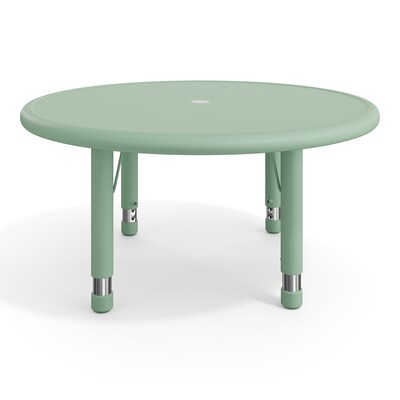 Flash Furniture Wren 33" Round Activity Table, Height Adjustable, Sage (YUYCX072RDTBSGE)