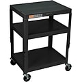 H. Wilson® Extra-Strong Colored Metal Utility Carts; Black
