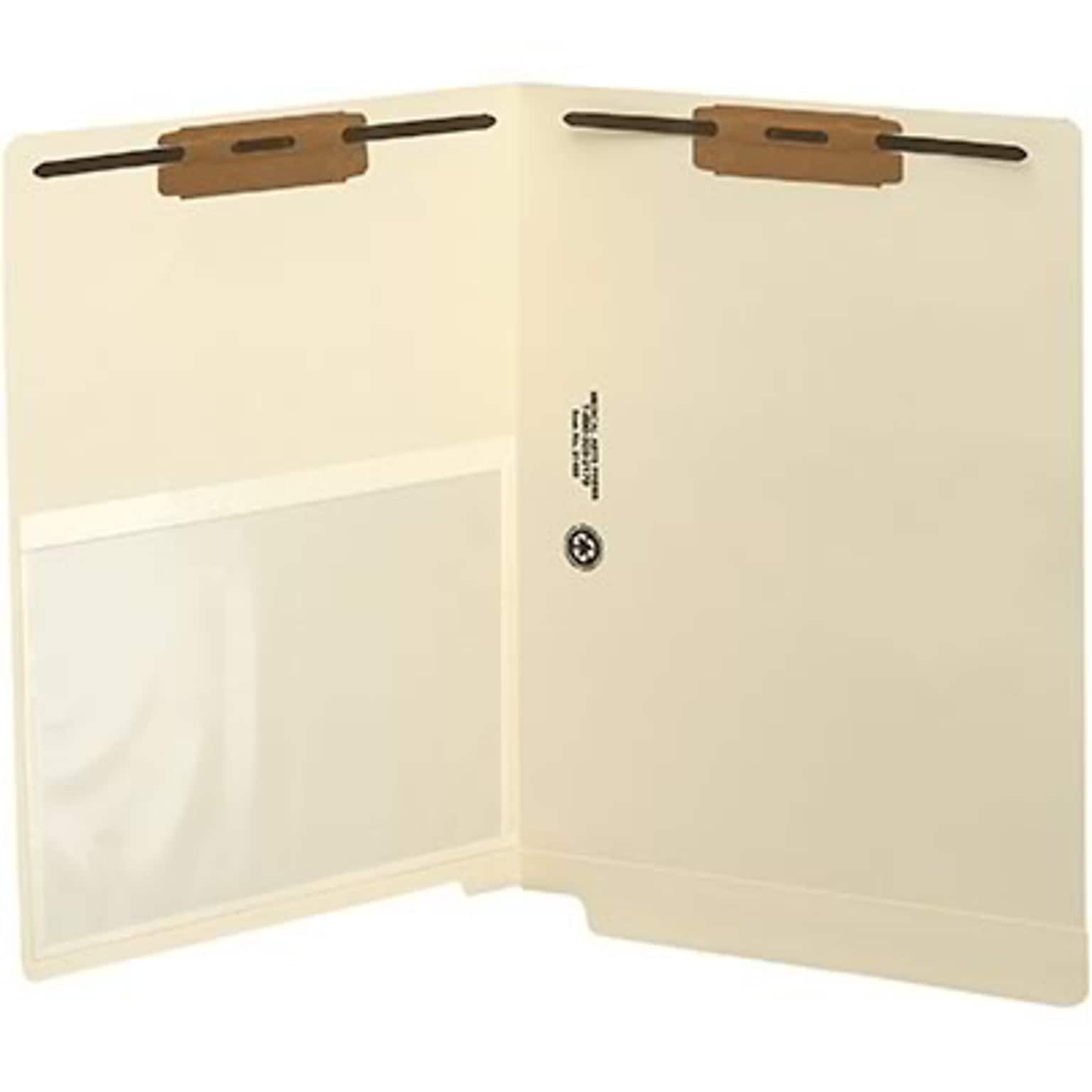 Medical Arts Press® End-Tab Folders with Poly Pockets; 2 Fasteners, 50/Box