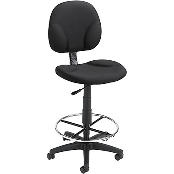 Boss® Drafting Stool with Swivel Base; Black