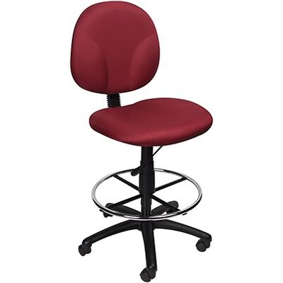 Boss® Drafting Stool with Swivel Base; Burgundy