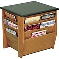 Dakota Wave by Wooden Mallet Deluxe Fabric Collection; End Table with Magazine Rack