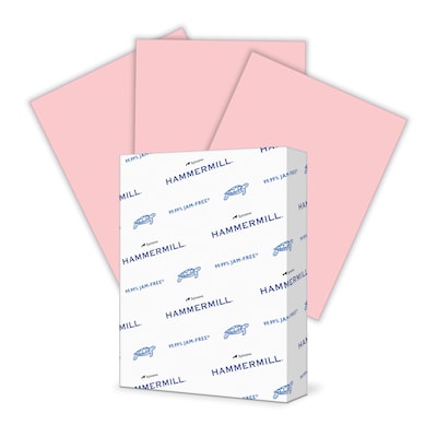 Hammermill Colors Multipurpose Paper, 24 lbs., 8.5 x 11, Pink, 500 Sheets/Ream (104463)