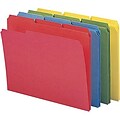 File Folders, 1/3 Cut, Double-Ply Top Tabs, Letter, Assorted, 12/pk