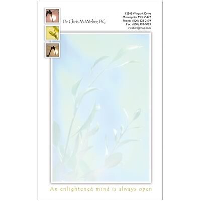 Custom Printed Medical Arts Press® Full-Color Design Memo Pad; Ecological Designs, Botanical Garden