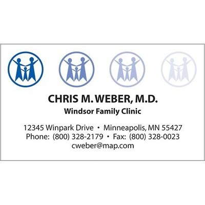 Custom 1-2 Color Business Cards, 12 pt. Coated Stock, Flat Print, 2 Standard Inks, 1-Sided, 250/PK