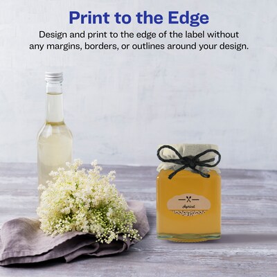 Avery Laser/Inkjet Decorative Edge Multipurpose Labels, 1-1/8" x 2-1/4", Kraft Brown, 2100 Labels/Box ( 94061)