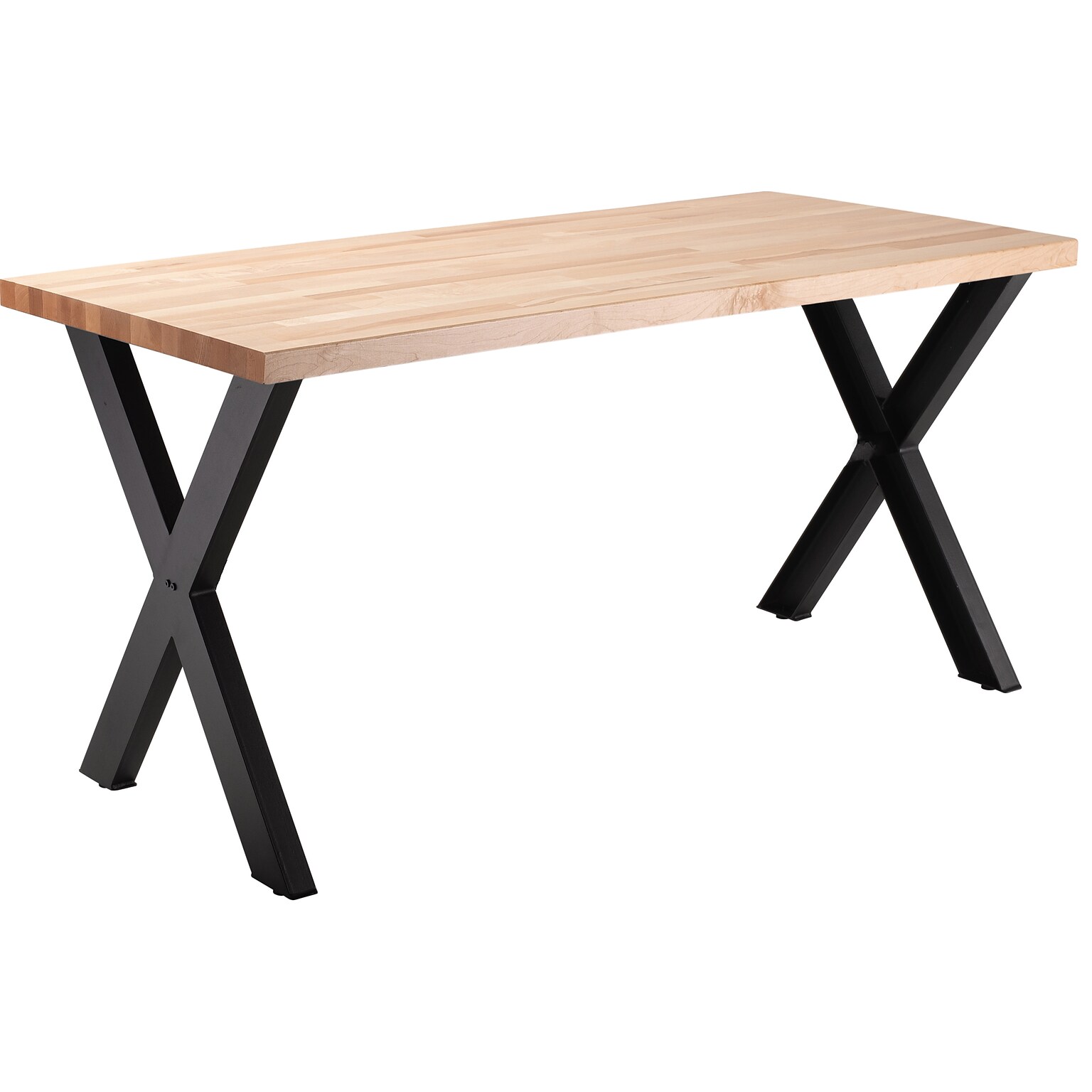 NPS CLT Series Butcher Block Top Collaborator Table, 30 x 72 (CLT3072D2BB)