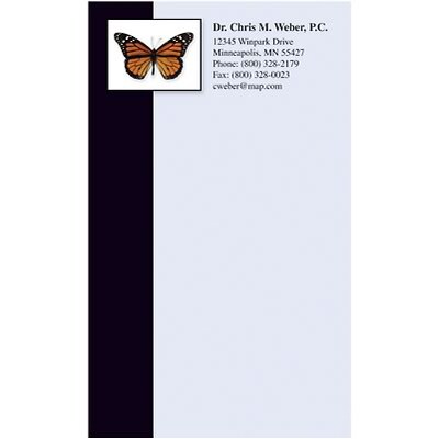Custom Printed Medical Arts Press® Full-Color Memo Pads; Ecological, Butterfly