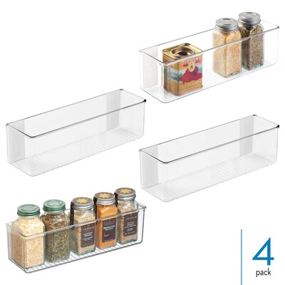 iDESIGN Adhesive Organizers, Clear, 4/Set (27825M4)