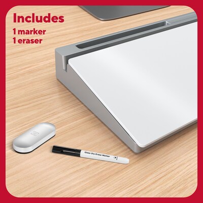 TRU RED™ Glass Desktop Dry-Erase Whiteboard (TR62579)