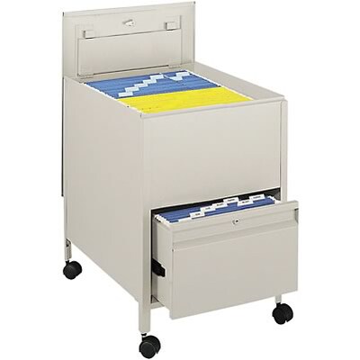 Safco® Locking Tub File With Drawer; Putty, Legal