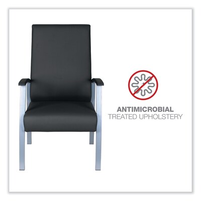 Alera® metaLounge Series Fixed Arm Polyurethane Computer and Desk Chair, Black (ALEML2419)