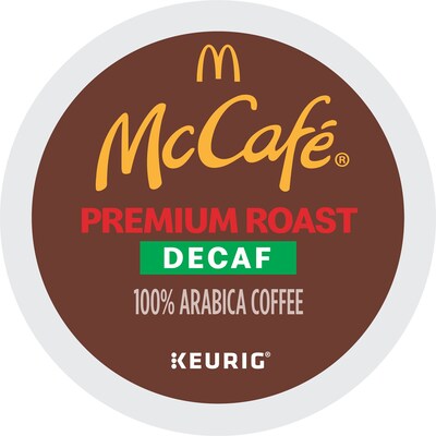 McCafe Premium Roast Decaf Coffee Keurig® K-Cup® Pods, Medium Roast, 96/Carton (080443CT)