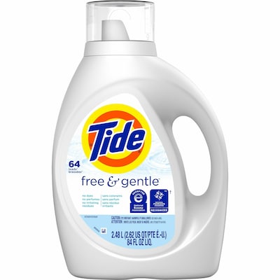 Tide Free & Gentle HE Laundry Detergent, 64 Loads, 84 oz., 4/Carton (12144CT)