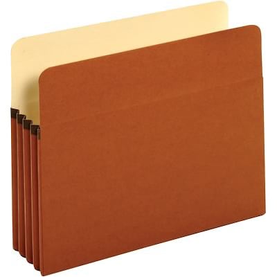 Quill Brand® 100% Recycled Expanding File Pockets, 3-1/2 Expansion, Letter Size, 10/Box (71524ER)
