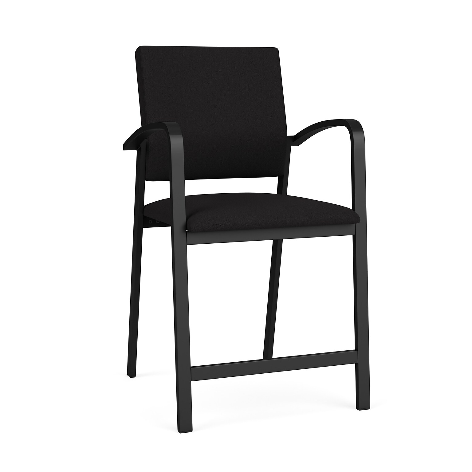 Lesro Newport Fabric Guest Chair, Open House Black (NP1161.SBK-01OHBK)