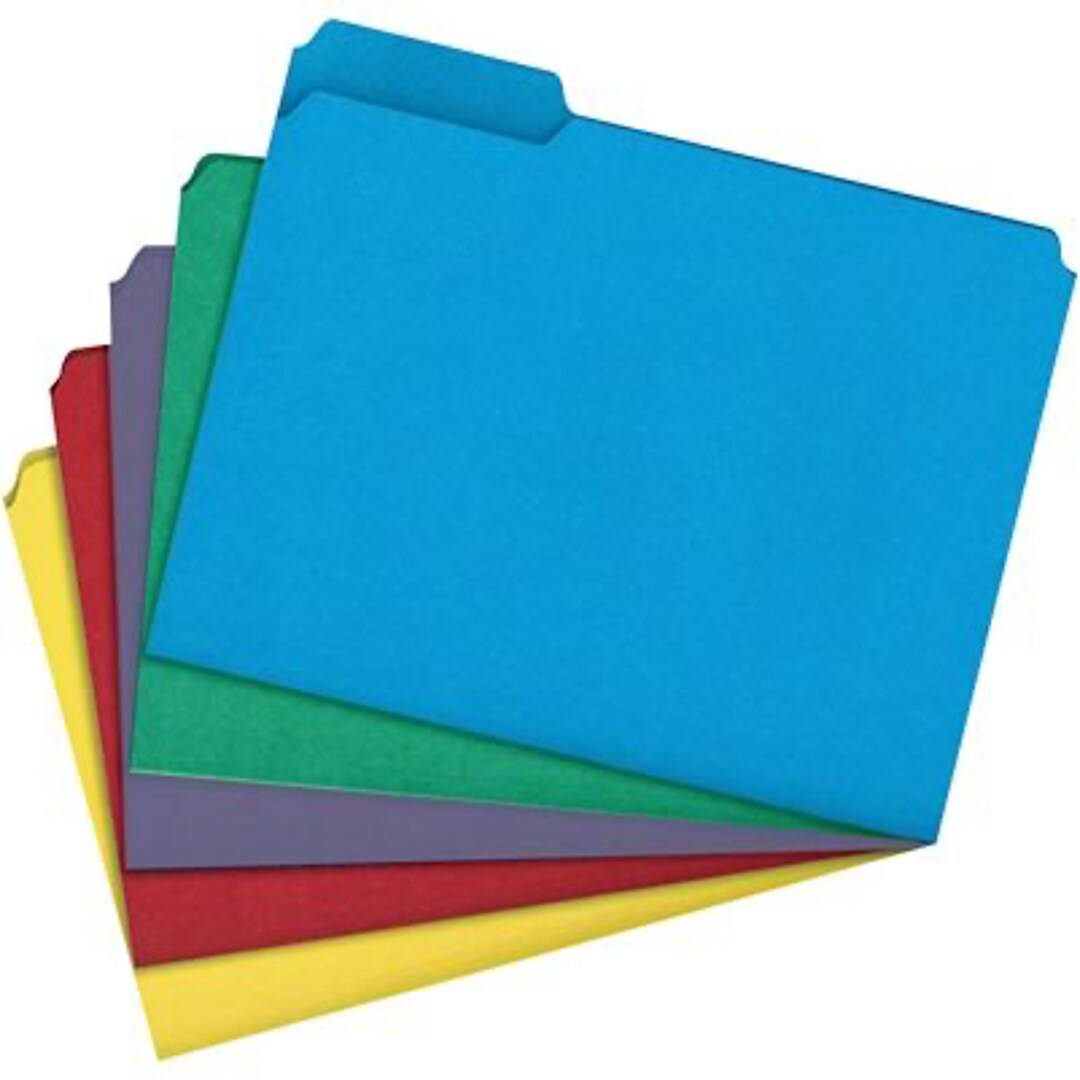 Find It All Tab File Folders FT07070 Letter Size 80 Folders per Pack 5 Color Assortment 