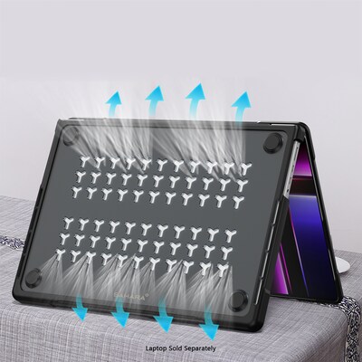 SaharaCase Raider Series Laptop Case for MacBook Pro 14-Inch (2021–2025, M1–M5), Black/Clear (LT00043)