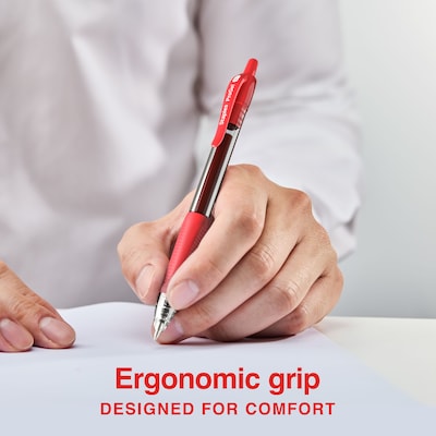 Staples ProGel™ Retractable Gel Pen, Fine Point, 0.7mm, Red Ink, Dozen (ST62585)