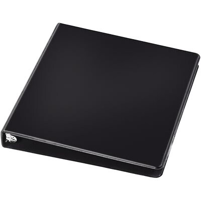 Quill Brand® Standard 1" 3-Ring Binder, Black (739301)