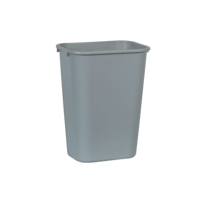 Rubbermaid Indoor Trash Can w/ No Lid, Gray Plastic, 10.25 Gal. (FG295700GRAY)