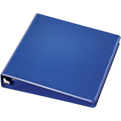 Quill Brand® Standard 1-1/2" 3 Ring Non View Binder, Dark Blue (739402)